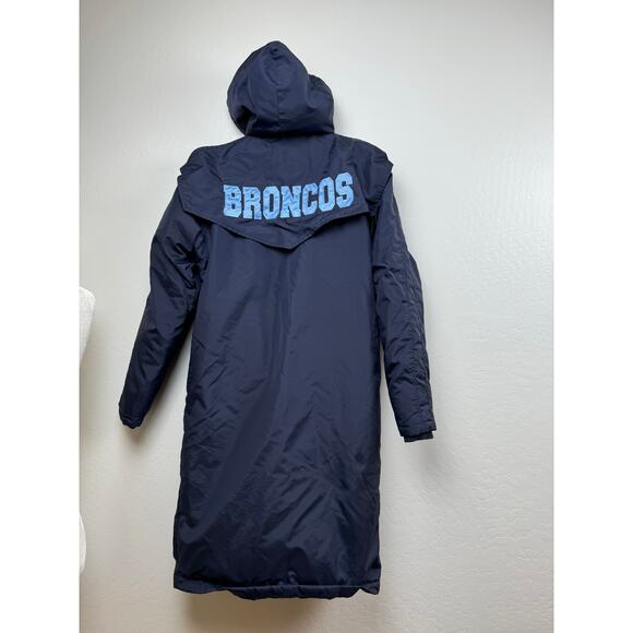 Calhoun Arena Team Line Parka  Blue Fleece Lined Pockets Button Zipper SIZE XS - Picture 6 of 7